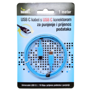 MeanIT USB kabl za smartphone, USB C / USB C, 1 met - KMUSBC2