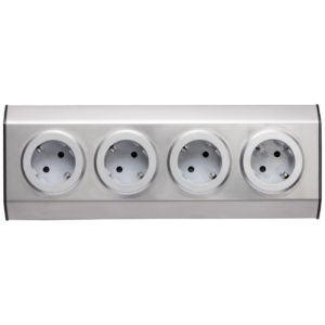 home Strujni razdjeljnik sa 4 utičnice, INOX - KNV 04