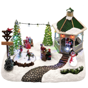 home Dekorativna LED rasvjeta, diorama, klizalište sa djecom - DRM 11