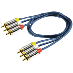 home RCA stereo kabl,3xRCA muški, 3xRCA muški,premium kv., 1.0m - A 4-1M