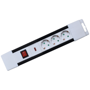 home Produžni kabl, 3 utičnice, prekidač, 1,5mm², 2 met, bijeli - NVP 03K/WH