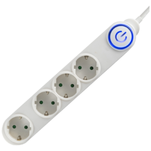 home Produžni kabl, 4 utičnice, 3 x 1,5 mm², 5 met., bijeli - NV 04TK-5/WH/1.5