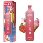Umbrella Cigareta elektronska,jednokratna, Strawberry Ice Cream 20mg - 3000 Puffs Strawberry Ice Cream 20m