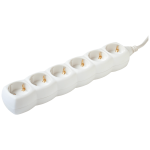 home Produžni kabl, 6 utičnice, 1.5mm², 5 met, bijeli - NV 6-5/WH/1,5