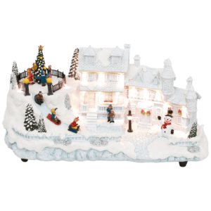 home Dekorativna LED rasvjeta, Diorama, bijela kuća - DRM 16