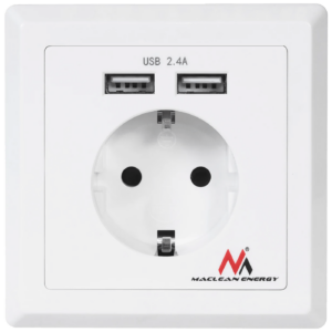 Maclean Strujna utičnica, schuko, sa 2 x USB port za punjenje - MCE237
