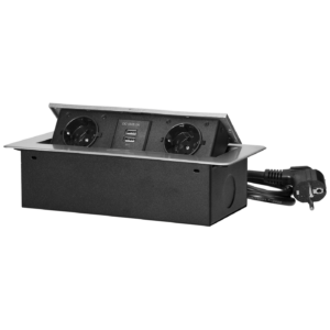 Orno Produžni kabel sa 2 x Schuko utičnice + 2 x USB, ugradbena - OR-AE-13126(GS)/G