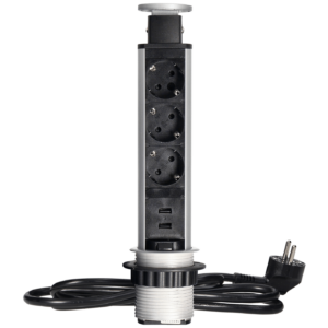 Orno Produžni kabel sa 3 x Schuko utičnice + 2 x USB, ugradbena - OR-AE-1349(GS)