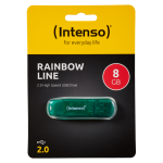 (Intenso) USB Flash drive 8GB Hi-Speed USB 2.0, Rainbow Line, ZELENI - USB2.0-8GB/Rainbow