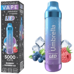 Umbrella Cigareta elektronska, jednokratna, LED Blueb.Raspb.Ice 20mg - 5000 Puffs LED Blueb.Raspb.Ice 20mg