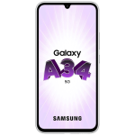 Samsung Smartphone 6.6", 5G, Octa Core 2.6GHz, RAM 6GB, 48Mpixel - Galaxy A34 5G 6GB/128GB Silver