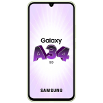 Samsung Smartphone 6.6", 5G, Octa Core 2.6GHz, RAM 8GB, 48Mpixel - Galaxy A34 5G 8GB/128GB Lime