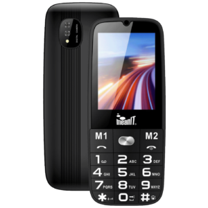 MeanIT Telefon mobilni, SOS tipka, LED svjetiljka - SENIOR 15, Crni