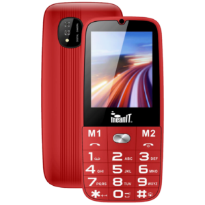 MeanIT Telefon mobilni, SOS tipka, LED svjetiljka - SENIOR 15, Crveni