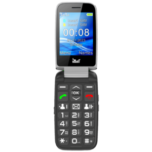 MeanIT Telefon mobilni, 2.8" ekran, Dual SIM, SOS tipka - SENIOR FLIP MAX Black