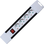 home Produžni kabl, 4 utičnica, prekidač, 1,0mm², 2 met, bijeli - PNV 04K/WH