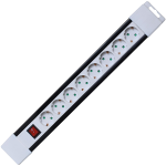 home Produžni kabl, 8 utičnica, prekidač, 1,0mm², 2 met, bijeli - PNV 08K/WH
