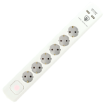 home Produžni kabl sa zaštitom, 6 utičnica, 1.5mm², 1,4 met, USB - NVT 06K USB/WH
